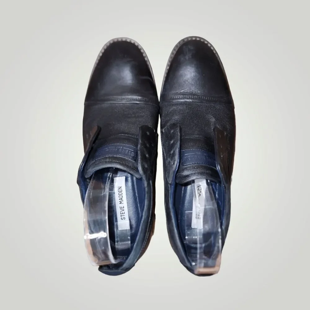 STEVE MADDEN MENS EDDISON LEATHER EMBOSSED CAP TOE OXFORDS SHOES Edd01m1